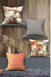 PATCHWORK DESENLİ MODERN ÇİFT TARAFLI DİJİTAL BASKILI KIRLENT KILIFI 4'LÜ SET ( KRL 02 )