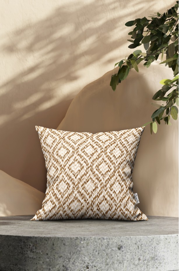 KETEN DESENLİ MODERN MOTİFLİ ÇİFT TARAFLI DİJİTAL BASKILI KIRLENT KILIFI 4'LÜ SET ( KRL 02 )