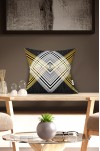 ATLI MODERN MOTİFLİ ÇİFT TARAFLI DİJİTAL BASKILI KIRLENT KILIFI 4'LÜ SET ( KRL 18 )