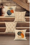 MODERN ABSTRACT DESENLİ SOYUT MOTİFLİ ÇİFT TARAFLI DİJİTAL BASKILI KIRLENT KILIFI 4'LÜ SET ( KRL 24 )