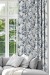 Bahar Dalları Çiçek Desenli Mavi Renkli Dijital Baskılı Modern Fon Perde - 140x270 cm