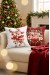 Dijital Baskılı Yeni Yıl Kırlent Kılıfı. Noel Baba Desenli Çift Taraflı Kullanım 43x43cm 2'li SET ( NOEL 160 )