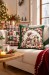 Dijital Baskılı Yeni Yıl Kırlent Kılıfı. Happy Noel Yılbaşı Desenli Çift Taraflı Kullanım 43x43cm 2'li SET ( NOEL163 )