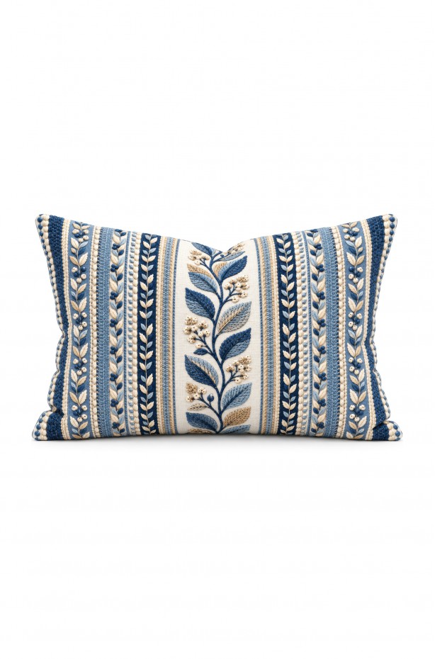 Dijital Baskılı BLUES Modern Motifli Dikdörtgen Kırlent Kılıfı 33 x 53 Cm Çift Taraflı Kırlent Kılıfı 1 ADET ( BLUES 4 )