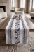 Dijital Baskılı Süet Runner. Blues Zarif Desenli Model 45 x 150 Cm Dikişli Runner. ( BLUES RUNNER )