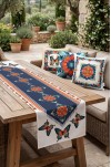 CANİLA BUTTERFLY Motif Desenli Çok Renkli Kare Kırlent 43 x 43 Cm Çift Taraflı Kırlent Kılıfı 1 ADET ( BUTTERFLY 3 )