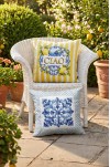 CANİLA CIAO Desenli Limoncello  Kare Kırlent Kılıfı 43 x 43 Cm Çift Taraflı Kırlent Kılıfı 1 ADET ( CIAO 2 )