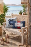 CANİLA MARİNE Beach Desenli Lacivert, Beyaz DİKDÖRTGEN Kırlent 33 x 53 Cm Çift Taraflı Kırlent Kılıfı 1 ADET ( MARİNE 4 )
