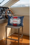 CANİLA MARİNE Beach Desenli Lacivert, Beyaz DİKDÖRTGEN Kırlent 33 x 53 Cm Çift Taraflı Kırlent Kılıfı 1 ADET ( MARİNE 4 )