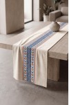 CANİLA SAFİR Bordür Desenli Modern Detaylı Dijital Baskılı Süet Runner 45 x 150 Cm 1 ADET ( SAFİR R )