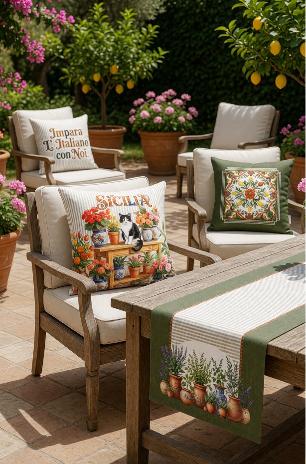 CANİLA SİCİLİA Çiçek Desenli Modern Detaylı Runner 45 x 145 Cm 1 ADET 1 ADET ( SİCİLİA R1 )